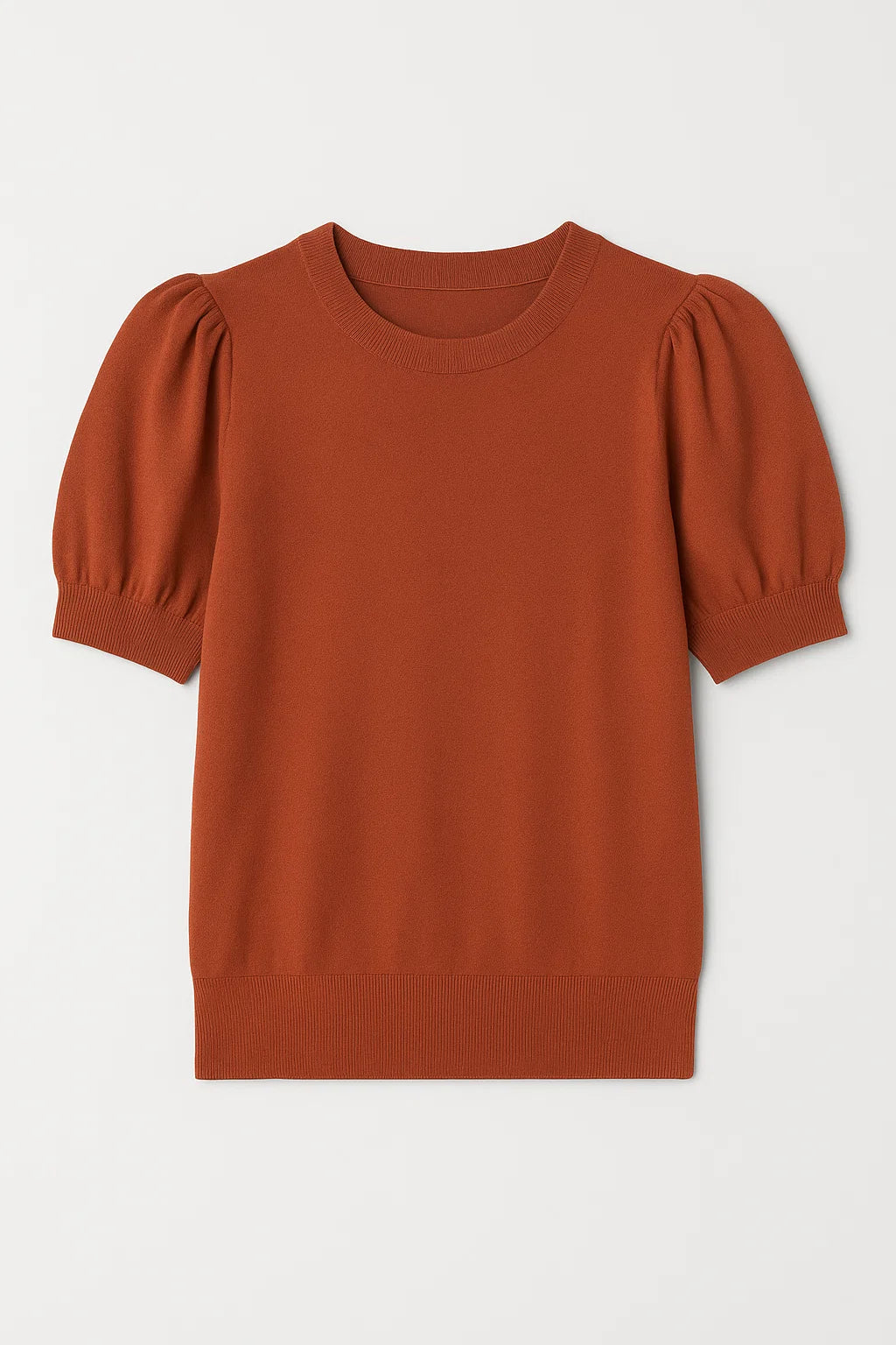 Summer Puff Short Sleeve Sweater Crewneck Knit