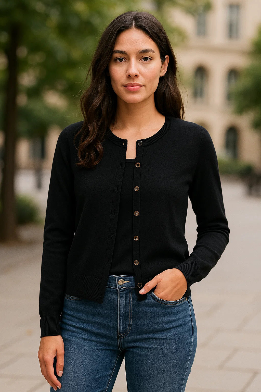 LightLayer Crew Cardigan
