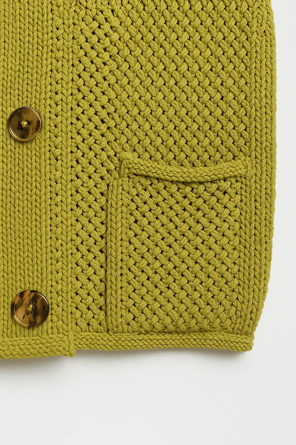 Textura Summer Knit Vest with Patch Pockets
