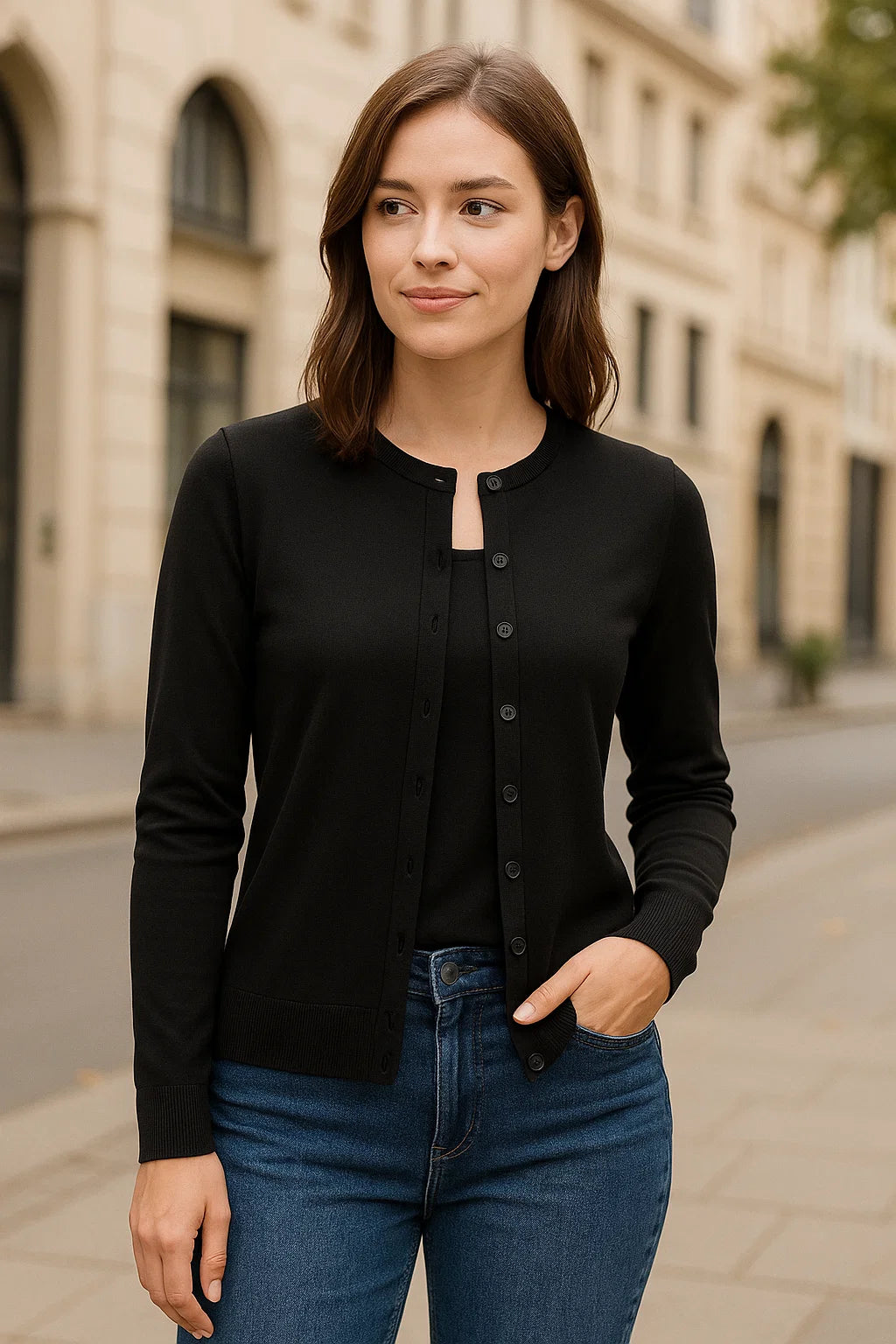 Fitted Cardigan – Refined Warmth for Early Fall
