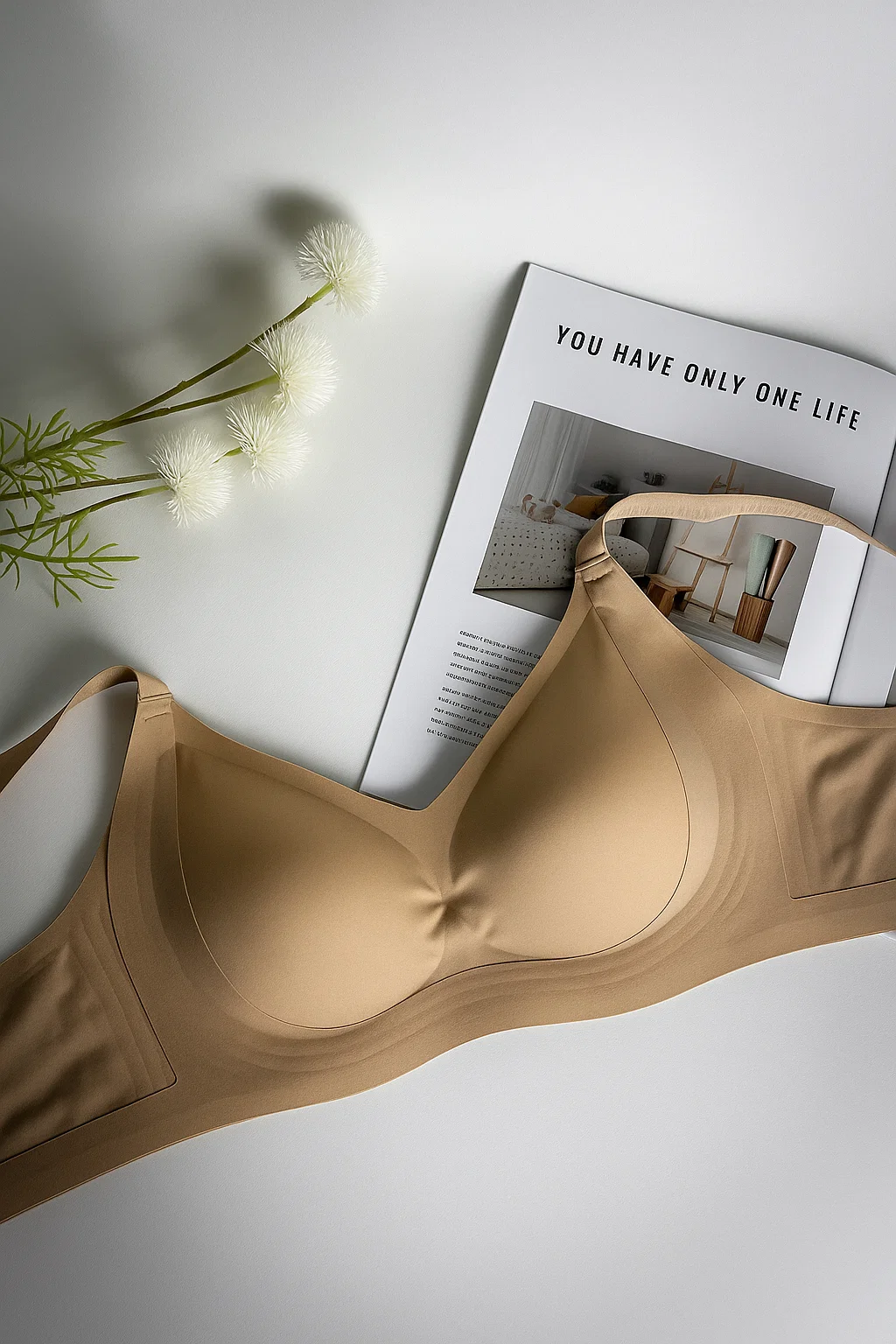 Breathable Seamless Bra with Push-Up Design