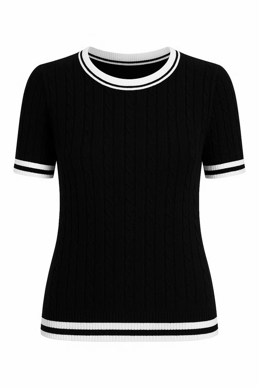 ChicWeave Cable Knit Top