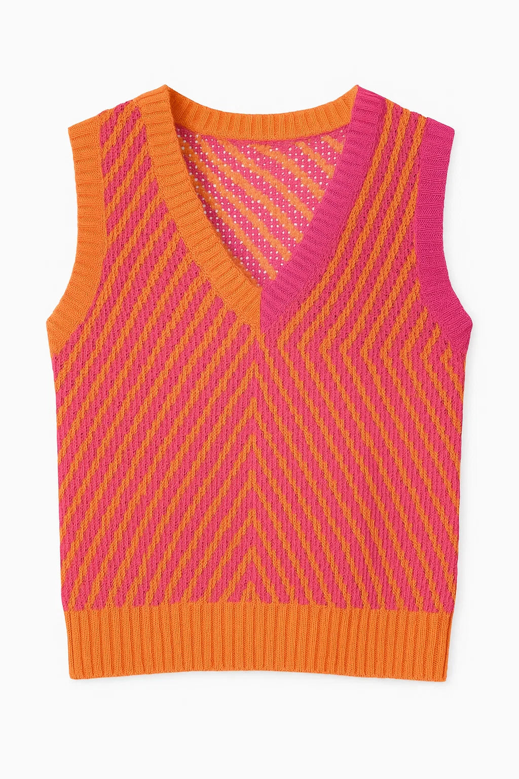 ColorBlock V-Neck Sweater Vest