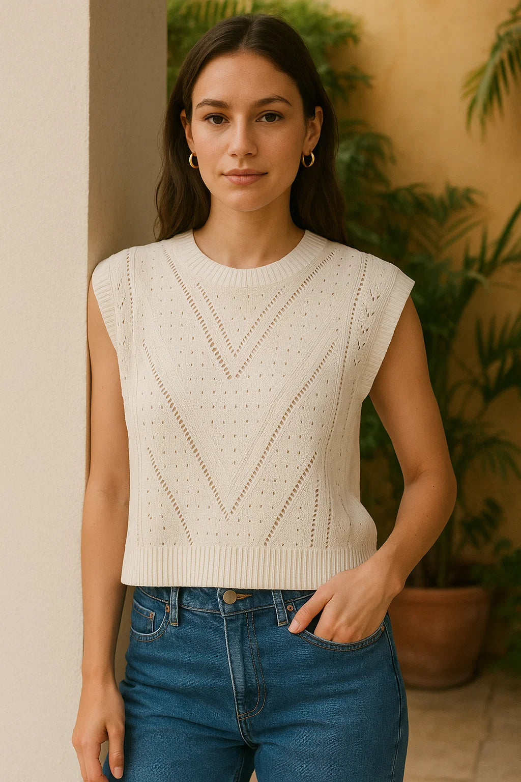BreezyLace Cap Sleeve Top