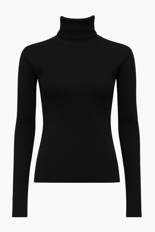 ContourCore Ribbed Cotton Turtleneck