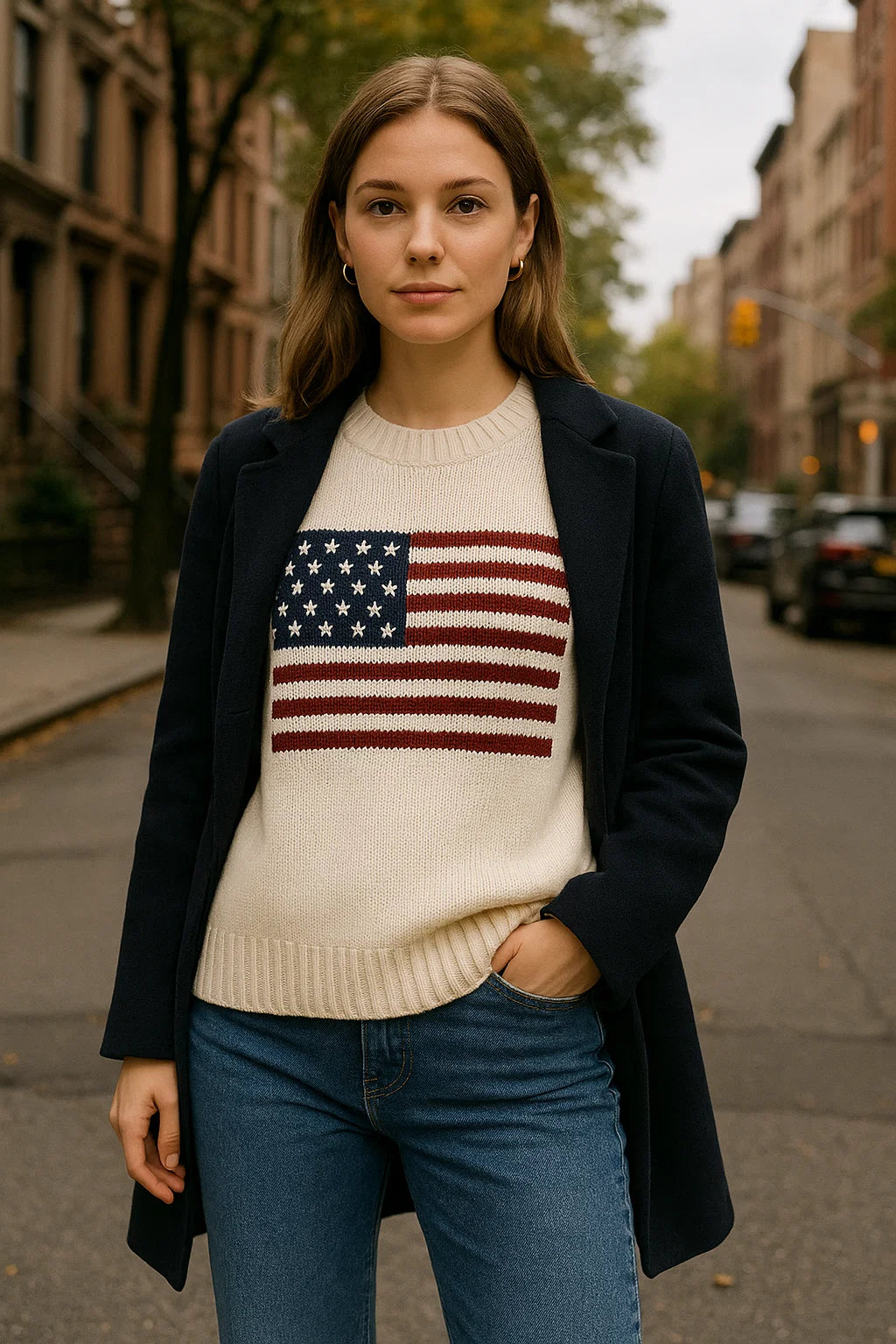 Patriotic Flag Sweater
