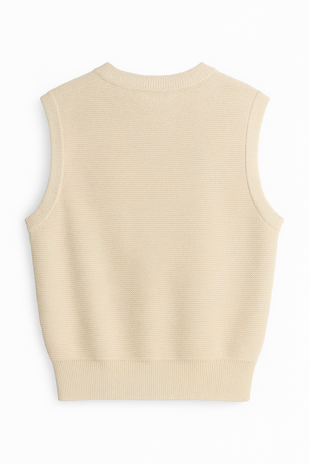 Beige Knit Tank Top - Sleeveless Knitwear - Yowens