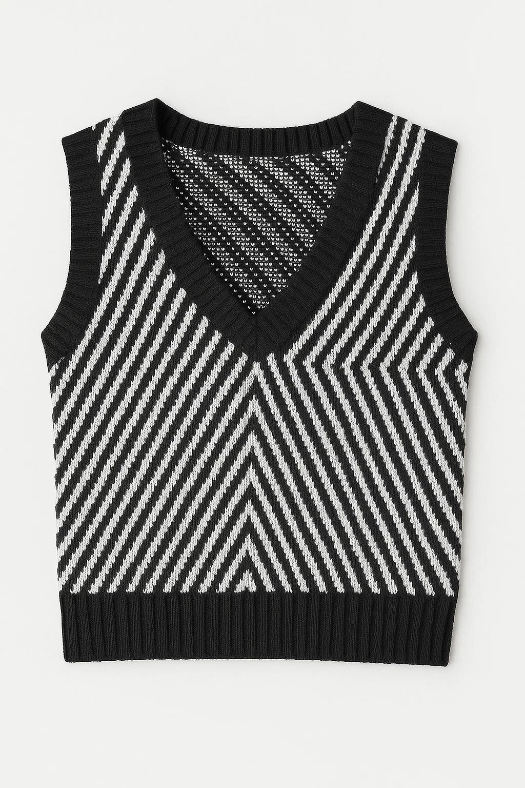 ColorBlock V-Neck Sweater Vest
