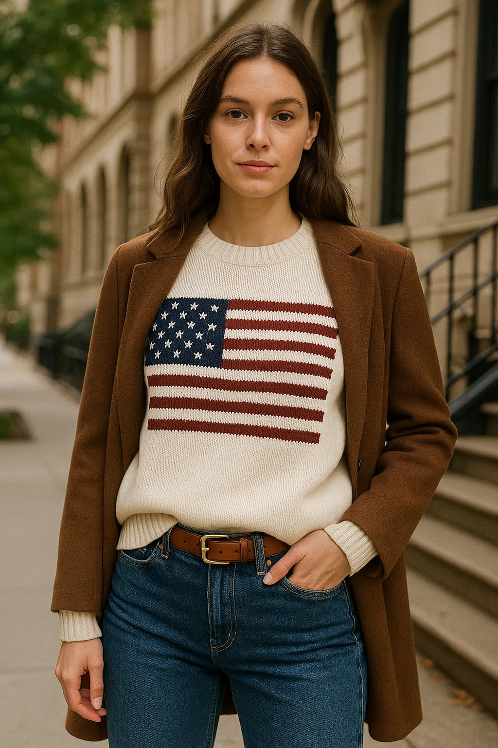 Patriotic Flag Sweater