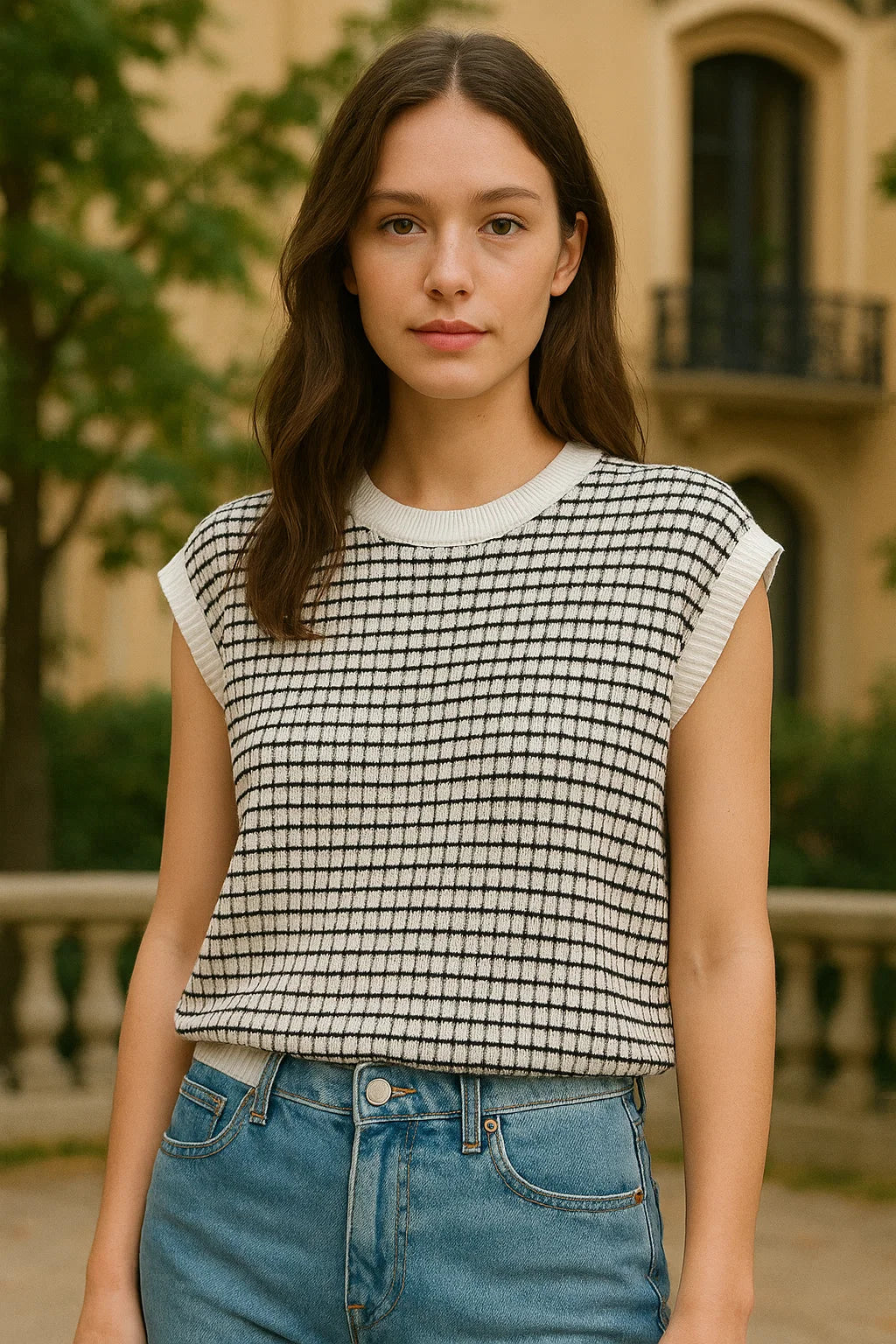 Striped Ease Knit Vest