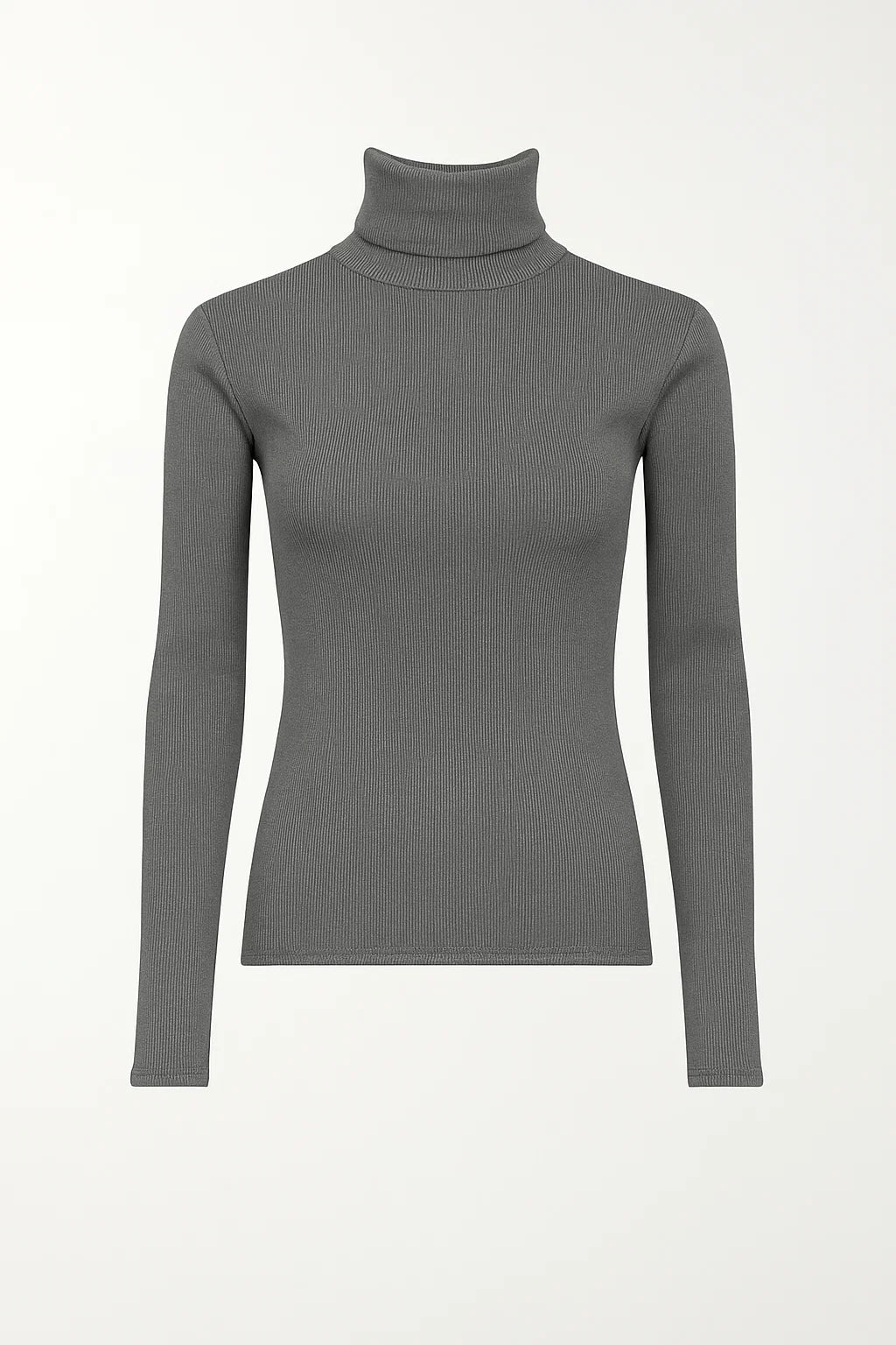 ContourCore Ribbed Cotton Turtleneck