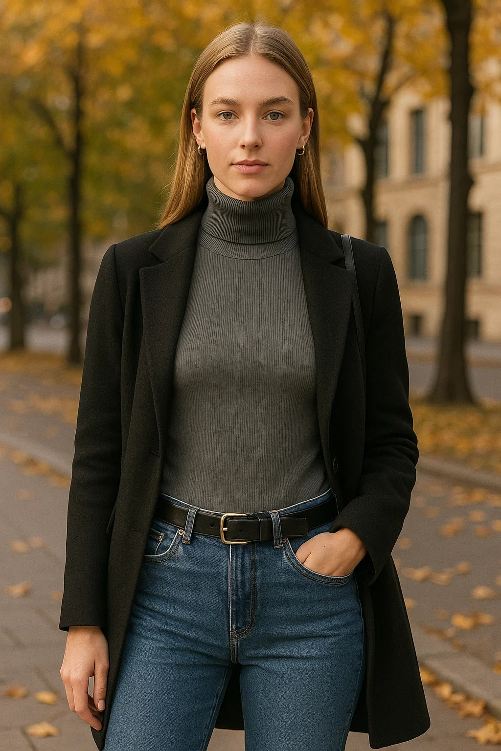 ContourCore Ribbed Cotton Turtleneck