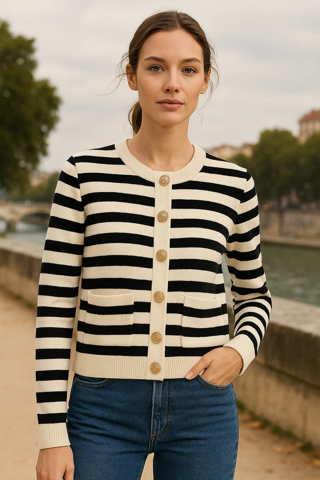 UrbanSense Striped Knit Cardigan