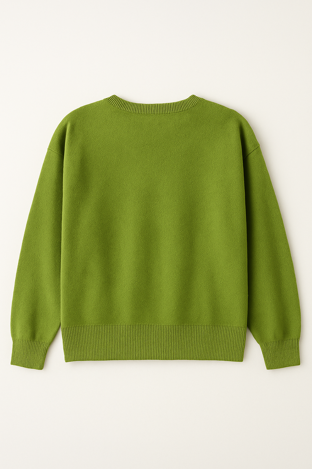 Elora Knit Sweater - Verdant Flow Series - Green Oversized High-Low Knit -Yowens