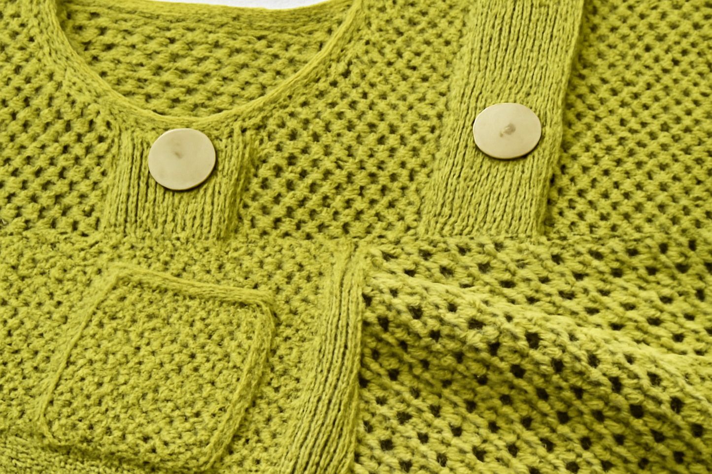 Textura Summer Knit Vest with Patch Pockets
