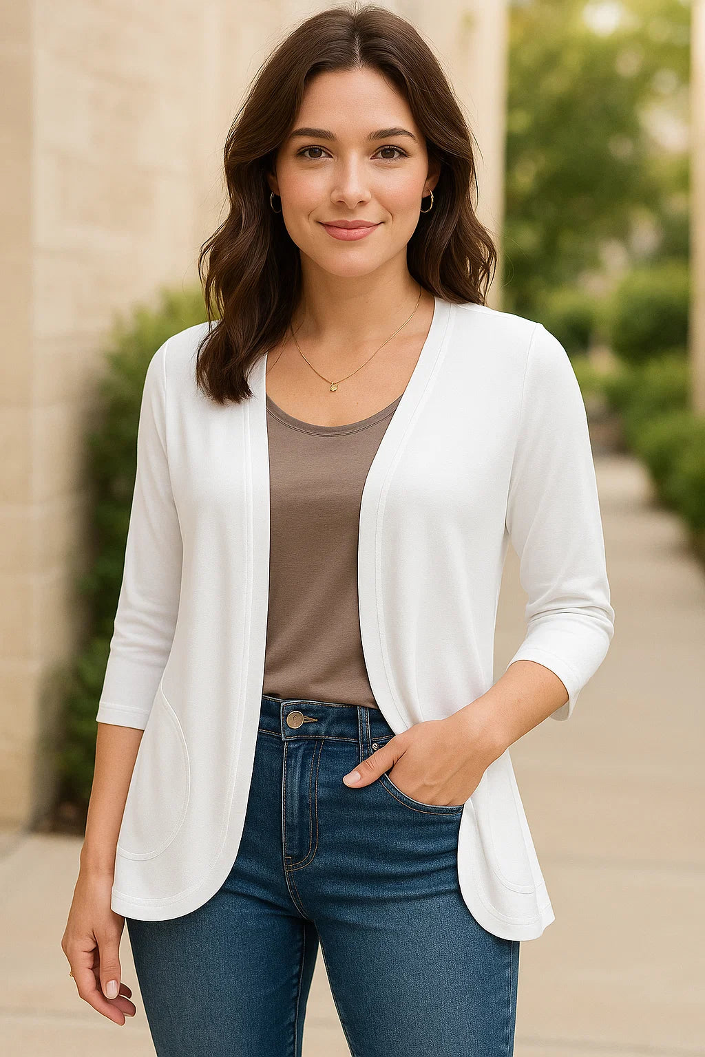 Airveil 3/4 Drape Cardigan