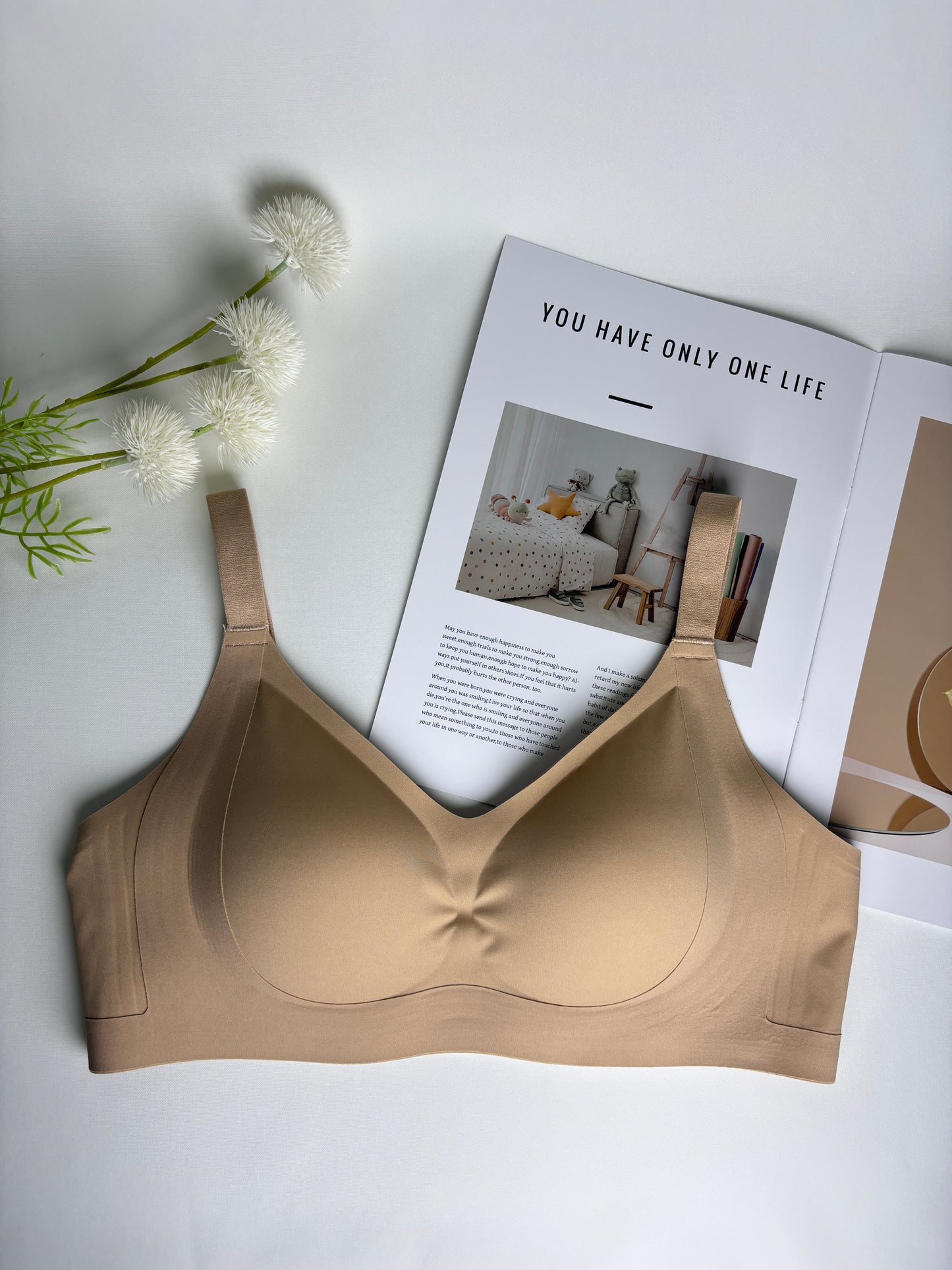 Breathable Seamless Bra with Push-Up Design