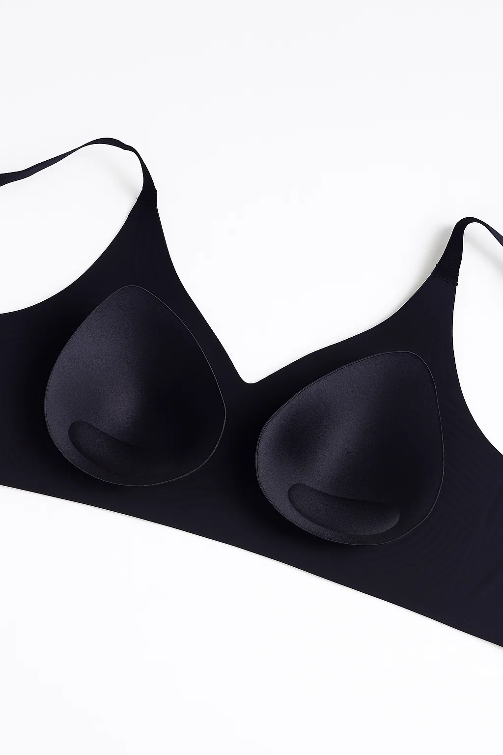 Super Soft Seamless Fixed Cup Bra - Black