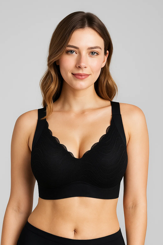 Wireless Push-up Bra with Stretch Lace