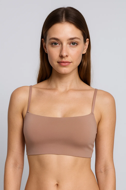 Half Cup One-Piece Seamless Plunge Bra