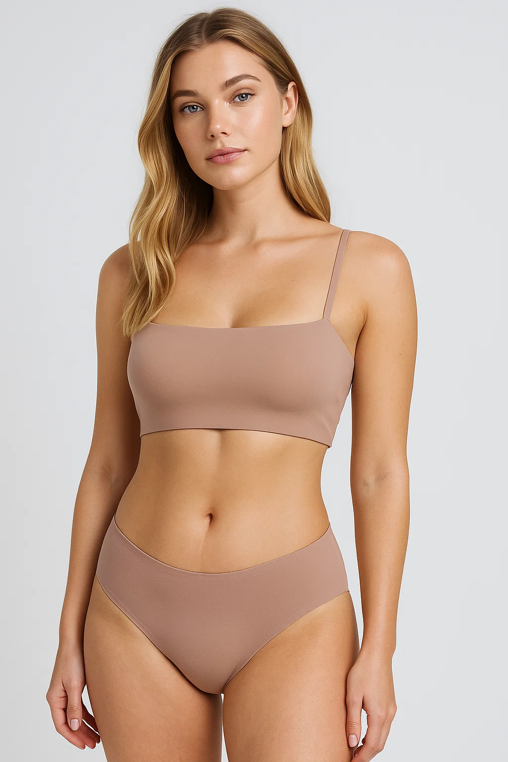 Half Cup One-Piece Seamless Plunge Bra