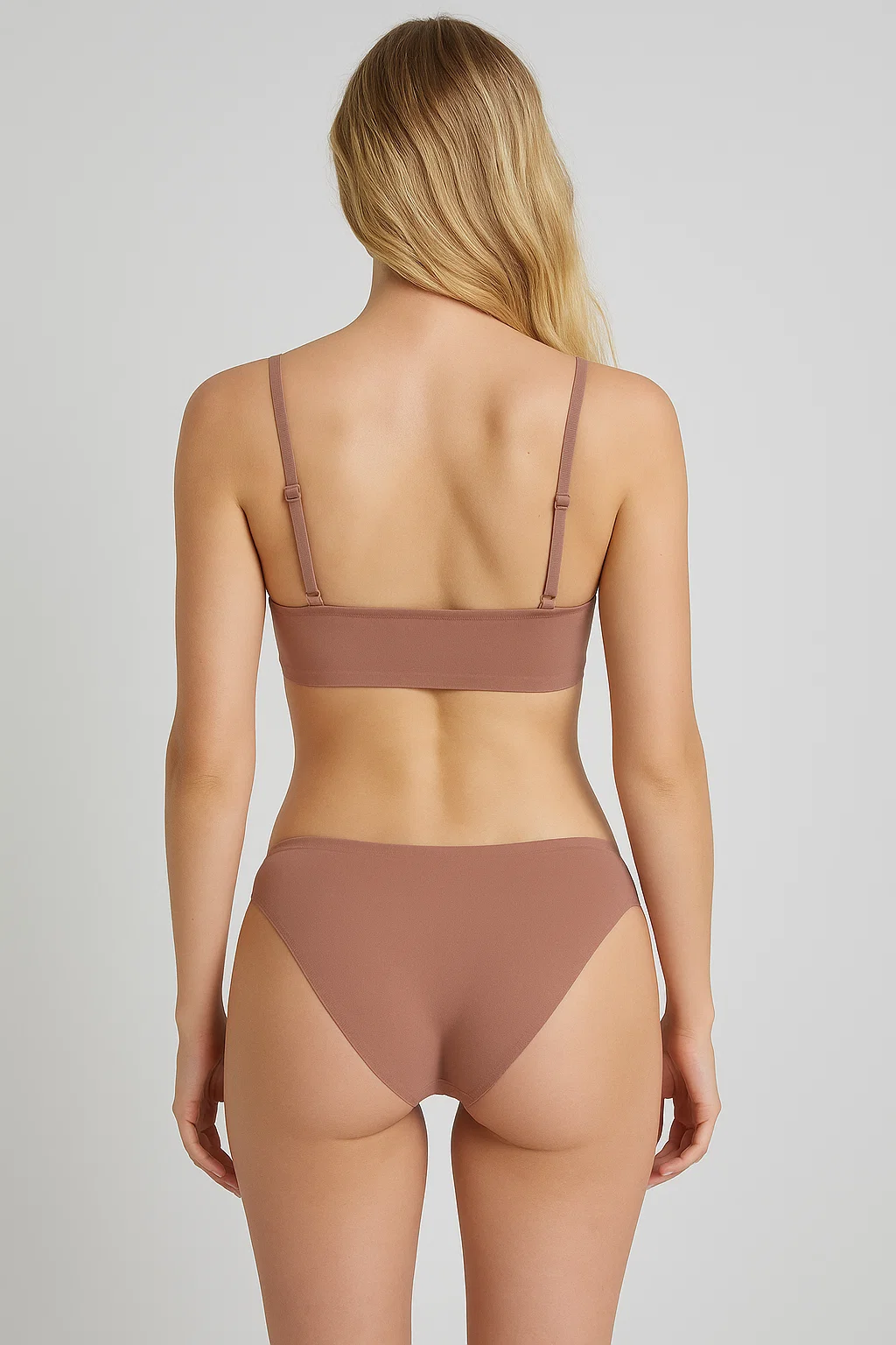 Half Cup One-Piece Seamless Plunge Bra